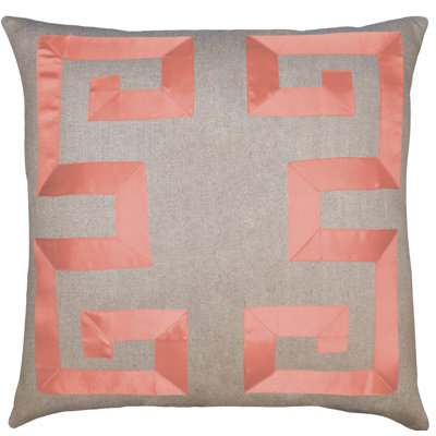 Linen Feathers Geometric Throw Pillow Linen Feathers Geometric Throw Pillow